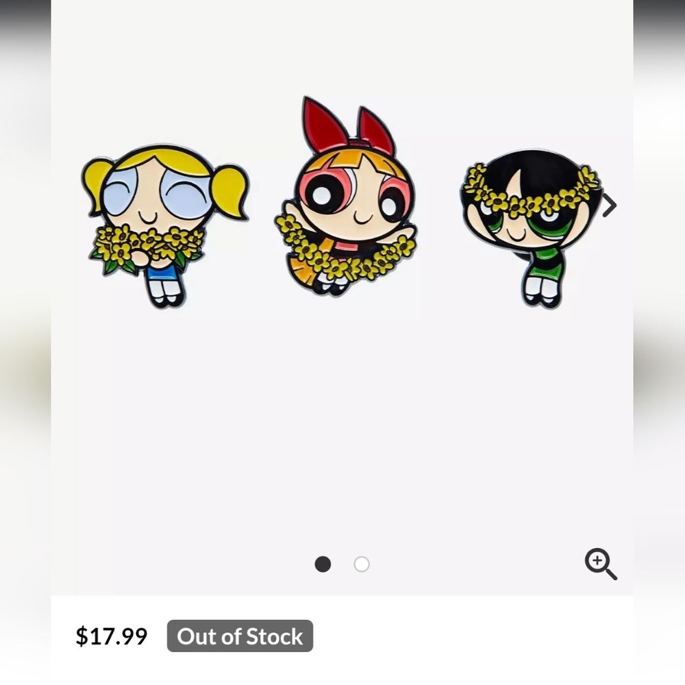 Boxlunch Powerpuff Girls lapen pins (set of 3)